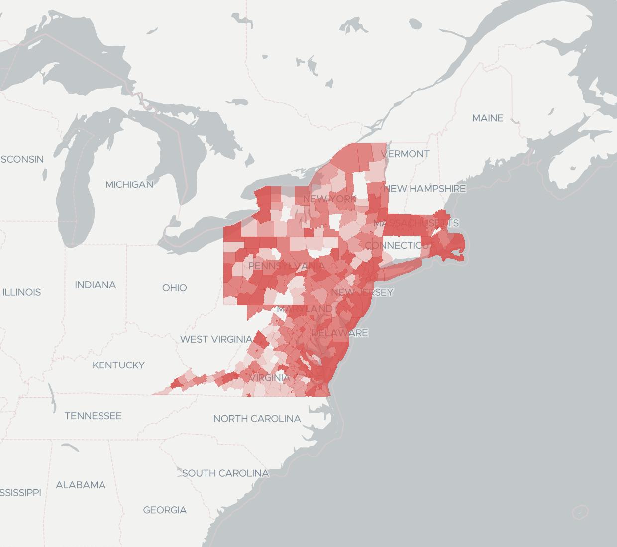 Verizon High Speed Internet Availability Map. Click for interactive map